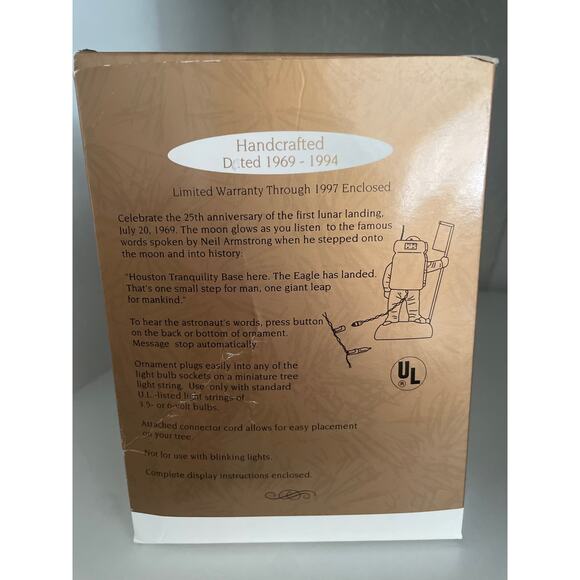 Astronaut Ornament Hallmark Keepsake 1994 The Eagle Has Landed Ornament - Picture 4 of 6